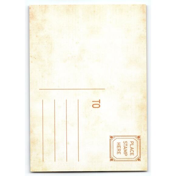 Vintage Christmas Postcard Blue & Cream Gift Boxes Holly Tree 5.5x4" - Picture 2 of 2